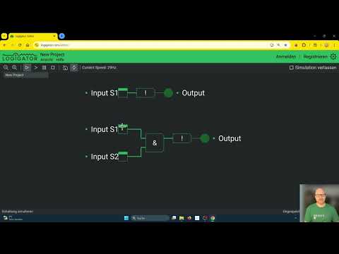 Das Not-Gate/Nicht-Gatter in einer logischen Schaltung