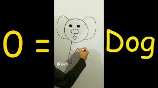 How To Draw A Dog From Numbers 0 , 1 & Alphabets U , V