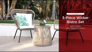 wicker piece bcp bistro chairs patio