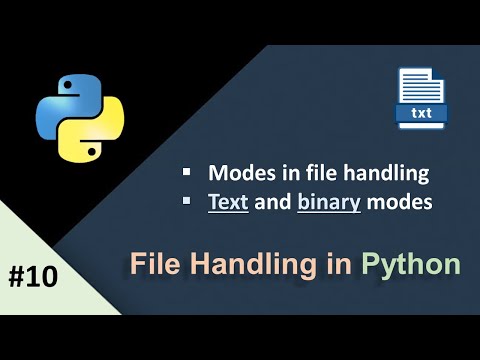 File Handling Modes In Pythontext And Binary Modesfile Handling Python