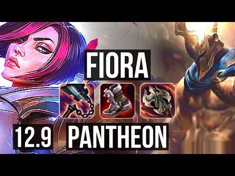 FIORA vs PANTHEON (TOP) | Rank 3 Fiora, 6 solo kills, Rank 11, 400+ games | NA Challenger | 12.9