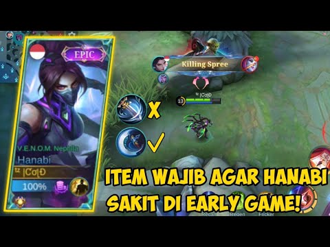 PAKAI ITEM INI AGAR DAMAGE HANABI DI EARLY GAME SAKIT! BUILD HANABI TERSAKIT 2022