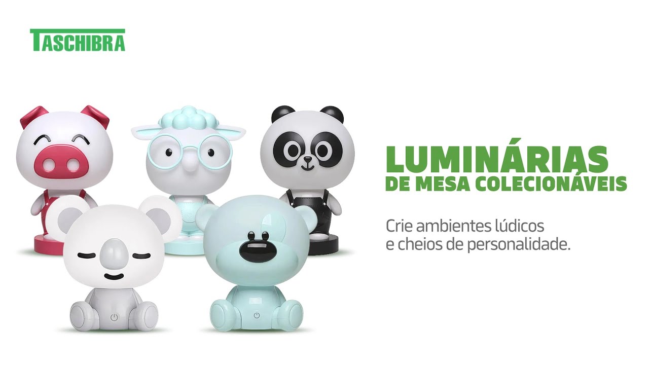 LUMINÁRIA DE MESA LED TASCHIBRA PIPO 3W 3000K