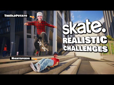 Realistic Trick Challenges with TheOldPotato | Skate.