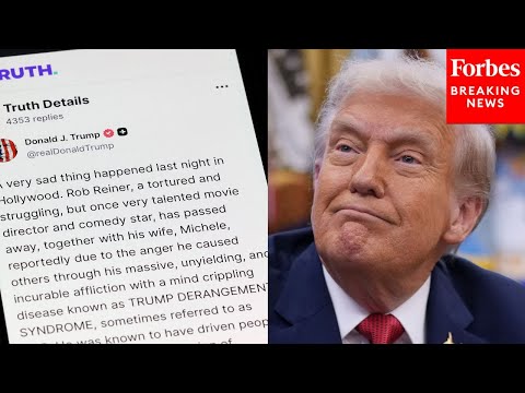 Video | COMING UP: Trump Holds Public Event After Shocking Post About Rob Reiner's Death