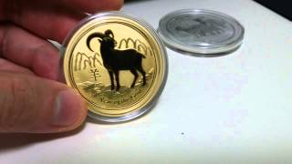 Gold perth mint lunar year of the goat 2015 review bullion coin FIRST ON YOUTUBE!!!