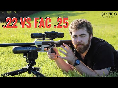 .22 VS FAC .25 - Trajectory, FAC Rifles And Exploding Cans!