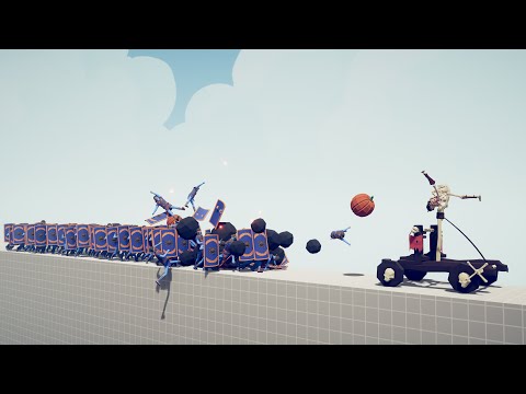 RAPID FIRE PUMPKIN CATAPULT vs 100x UNITS - Totally Accurate Battle Simulator TABS