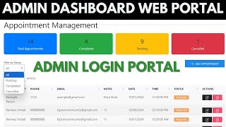 Appointment Management Web App Dashboard with Google Sheets| Admin Dashboard Web App | B42
