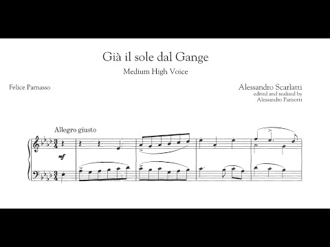 Gia il sole dal Gange (A. Scarlatti) - Ab Major Piano Accompaniment