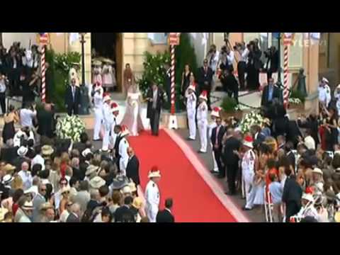 Royal Wedding, Monaco - Charlene Wittstock walks down the aisle.