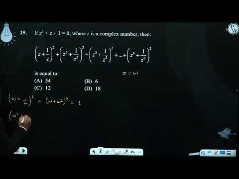 If z2 + z + 1 = 0, where z is a complex number, then: z+1z2+z2+1z22+z3+1z32+...+z6+1z62 is ....