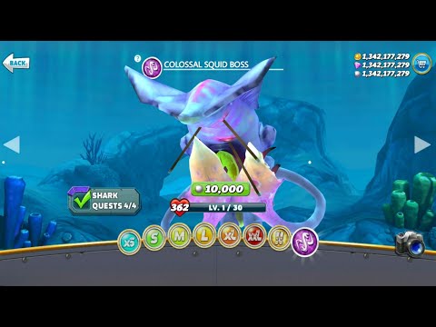 THE FASTEST TO KILL COLOSSAL SQUID BOSS - Hungry Shark World