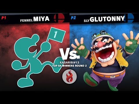 KAGARIBI#13 TOP 64 - Miya (Mr. Game&Watch) VS Glutonny (Wario) SSBU Tournament