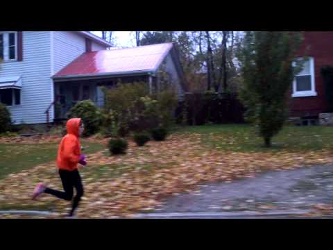 Cold November rain run