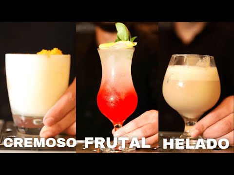 3 COCKTAILS WITH VODKA | FRUITS 🍊 | ICE CREAM | EASY recipes at HOME with lemon, orange and coconut.