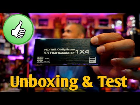 A good cheap 1x4 4K 60Hz HDR HDMI Splitter ENBUER : UNBOXING & Test
