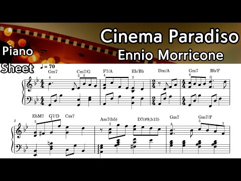 Cinema  Paradiso / Piano Sheet Music /Ennio Morricone & Andrea Morricone/ by SangHeart Play