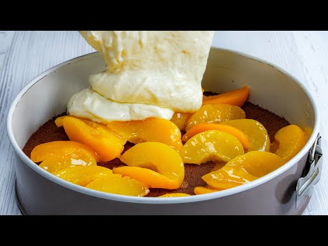 Just add peaches and the best cake is ready!| Cookrate
