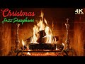 🔥 Christmas Jazz Music Fireplace 🔥 Instrumental Saxophone Christmas Fireplace Ambience