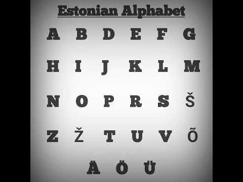 Estonian Alphabet #shorts #pronunciation #language #estonian #alphabet #estonia #education #ytshorts