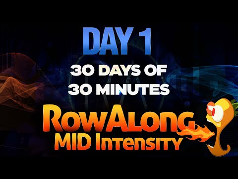 30 days of 30 minute Rows - Day 1 - Alternating 24/20 stroke rates - Indoor Rowing Workout