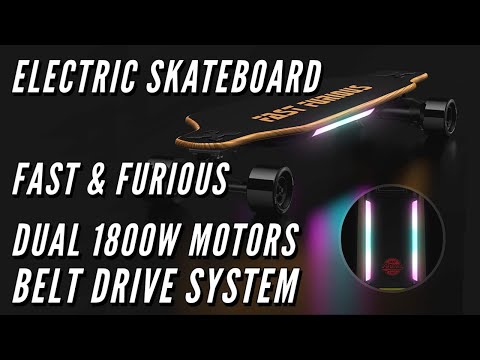 Best electric longboard - 1800w power with remote control and lights