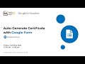 Auto Generate Certificate from Google Forms Tutorial (Group B) Auto Generate Certificate from Google Forms Tutorial (Group B)
