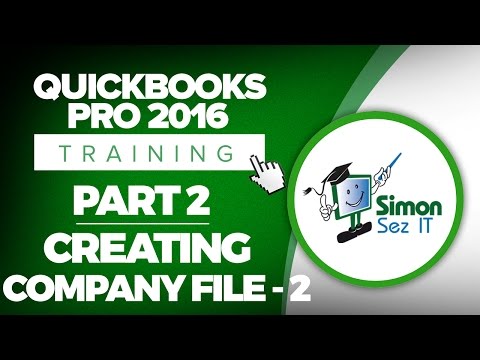 QuickBooks Pro 2016 Training Part 1 How to Create Your Company File in QuickBooks