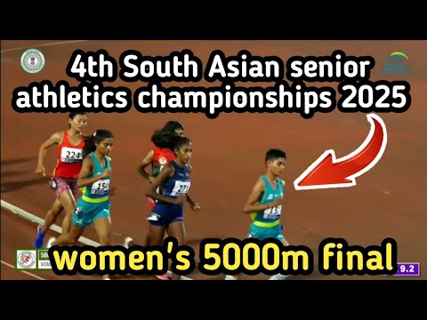 Women's 5000m final 4th South Asian senior athletics championships 2025