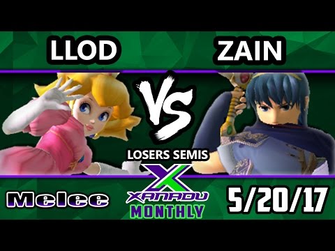 S@X Maylee Monthly - Llod (Peach) Vs. Zain (Marth) SSBM Losers Semis - Smash Melee