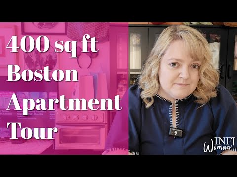 400 sq ft Boston Apartment Tour | Cozy Small Space Living in the City | 400 sq ft Downtown Living