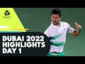 Djokovic Returns! Murray Faces O'Connell | Dubai 2022 Day 1 Highlights