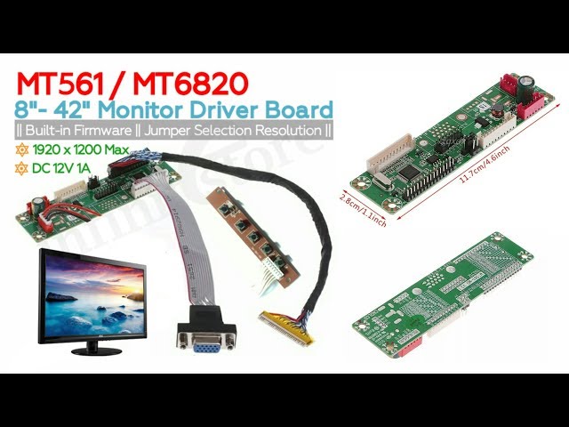 Vídeo relacionado con DollaTek Módulo universal de la placa del conductor MT6820-MD V2.0 para la exhibición ancha de 10-42 pulgadas LVDS LCD