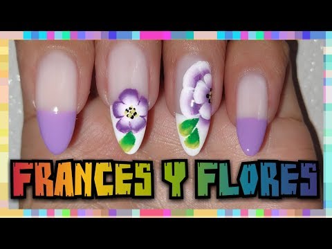 DECORACION DE UÑAS FLORES MORADAS ♥♥♥ NailArt By Andy