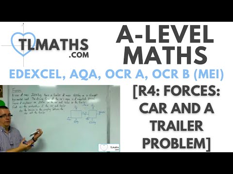 A-Level Maths: R4-02 [Forces: Car and a Trailer Problem]