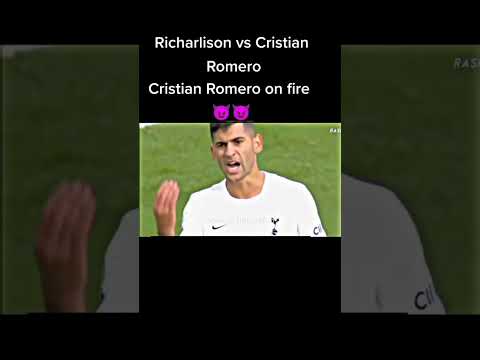Richarlison vs Cristian Romero Cristian Romero on fire 😈😈#argentina #football#viralvideo #argentina