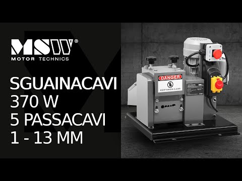 Video - Spelacavi elettrica professionale - 370 W - 5 passacavi