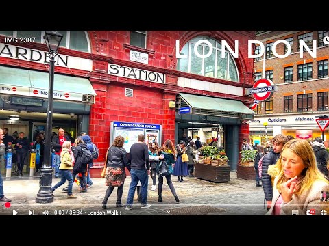 Walking London, Central London, England 🏴󠁧󠁢󠁥󠁮󠁧󠁿 Street Walk - London Winter Walking Tour [4K HDR]