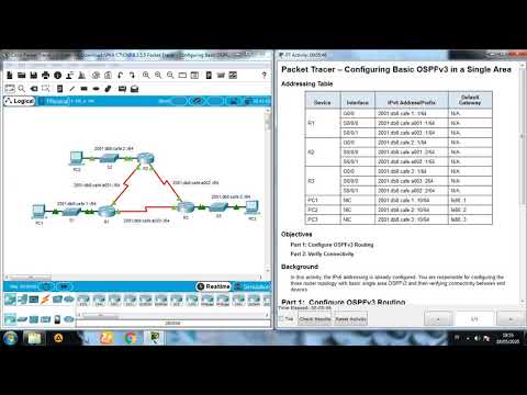 8.3.3.5 Packet Tracer - Configuring Basic OSPFv3 in a Single Area