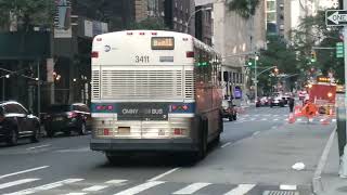 M3, BxM3, BxM7, BxM11, BM1, BM3 & SIM4C Buses Action at 5th Avenue & East 29th Street
