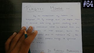Steel structure- What is Plastic Hinge / Mechanism in plastic analysis (In Hindi)