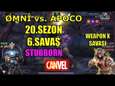 AW: ØMNÎ vs. Apoco | S20W6 | 10 Kills | WEAPON X MINI BOSS FIGHT - Marvel Contest of Champions
