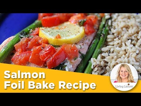 EASY Salmon Sheet Pan Dinner Recipe - Lemon Basil Salmon Foil Bake
