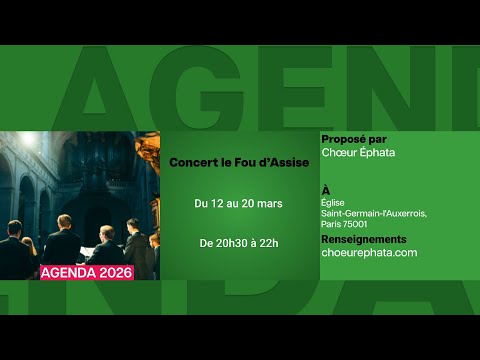 Agenda du 2 mars 2026