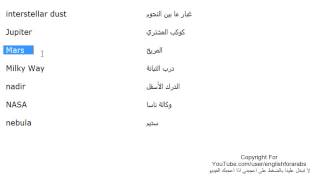 تعلم اللغة الانجليزية الدرس 167 كلمات ومفردات تخص علم الفلك باللغة الانجليزية الجزء 4