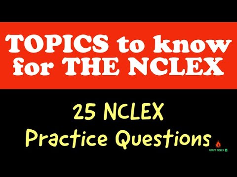 NCLEX Review | TOPICS to know for THE NCLEX | NCLEX Practice Questions | ADAPT NCLEX