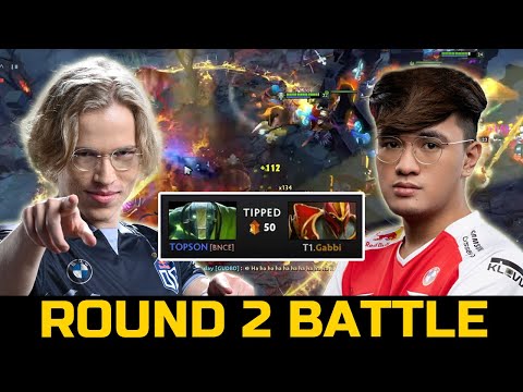 GABBI VS TOPSON ROUND 2 BATTLE - DK CARRY VS EARTH SPIRIT MID INTENSE GAME
