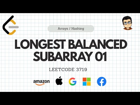 Leetcode 3719 Longest Balanced Subarray I Java