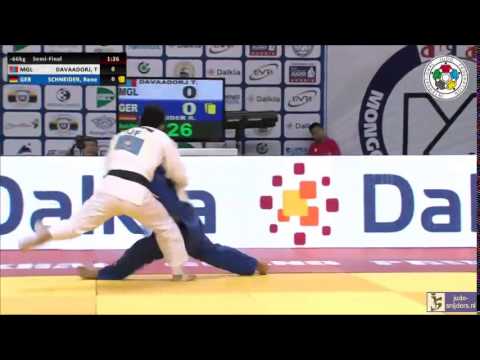 Judo 2014 Grand Prix Ulaanbaatar: Davaadorj (MGL) - Schneider (GER) [-66kg] semi-final